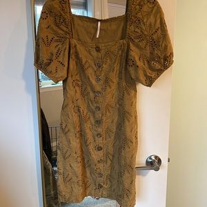 Tan/marigold day dress